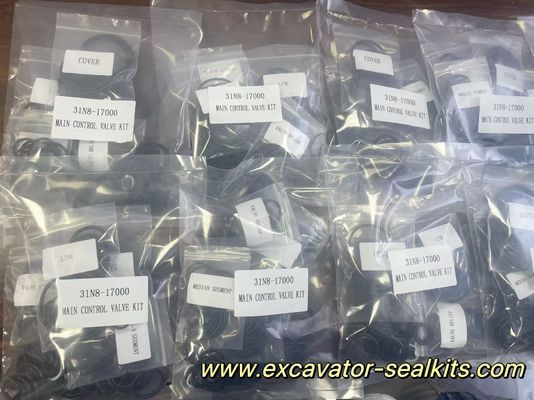 Kit segel minyak hidraulik excavator 31N8-17000 Kit katup kontrol utama dengan tahan suhu tinggi