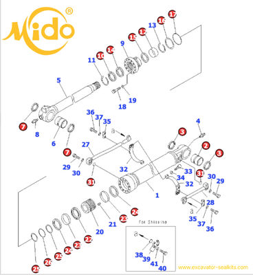 707-99-67481 7079967481 Boom Kit Segel Silinder Hidraulik Untuk Komatsu PC450-8 PC460LC-8 PC430-8