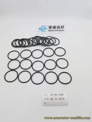 O-Ring Karet Komatsu PU Tugas Berat 21T-09-11490 untuk Sistem Hidraulik dan Pneumatik