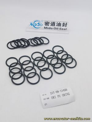 O-Ring Komatsu PU Tahan Minyak Abrasi 21T-09-11450 | Kit Cincin O Karet Unggul