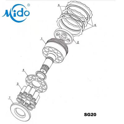 VOE14512788 14512788 Kit Segel &amp; Perbaikan Motor Ayun TOSHIBA SG20 Lengkap Untuk Ekskavator EC360.