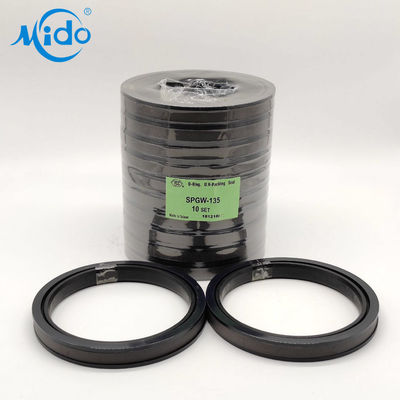 SPGW Hidrolik PTFE Piston Seal Segel Karet Fleksibel Tekanan Tinggi